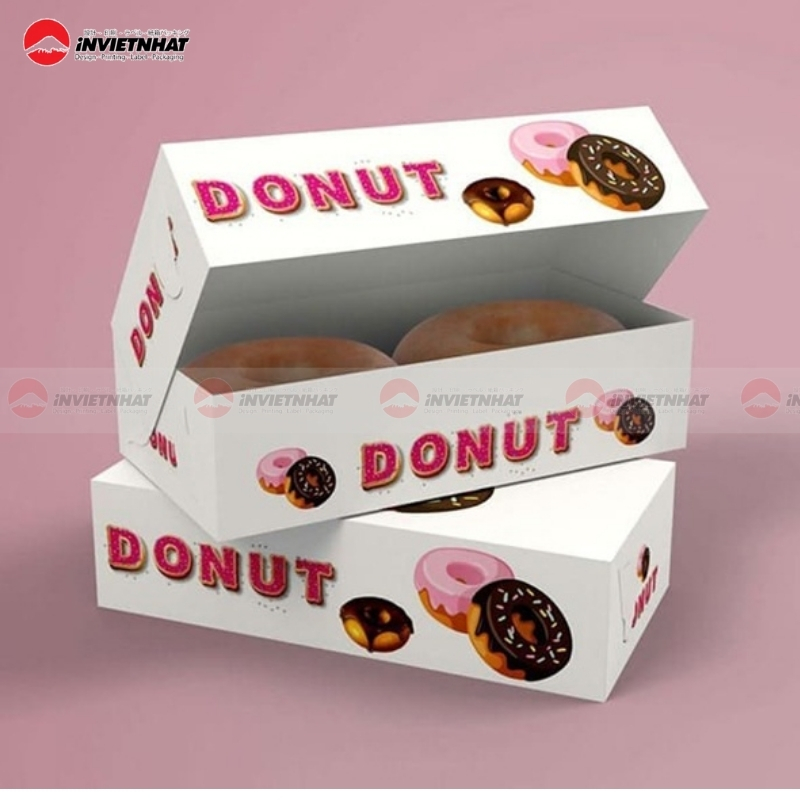 hộp giấy đựng donut cho tiệm bánh