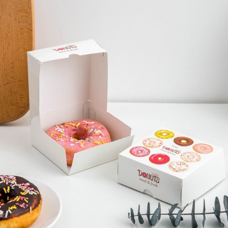 hộp giấy đựng donut đẹp