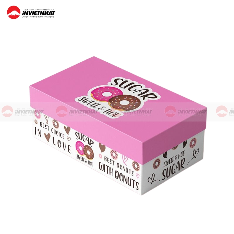 hộp giấy đựng donut mang đi