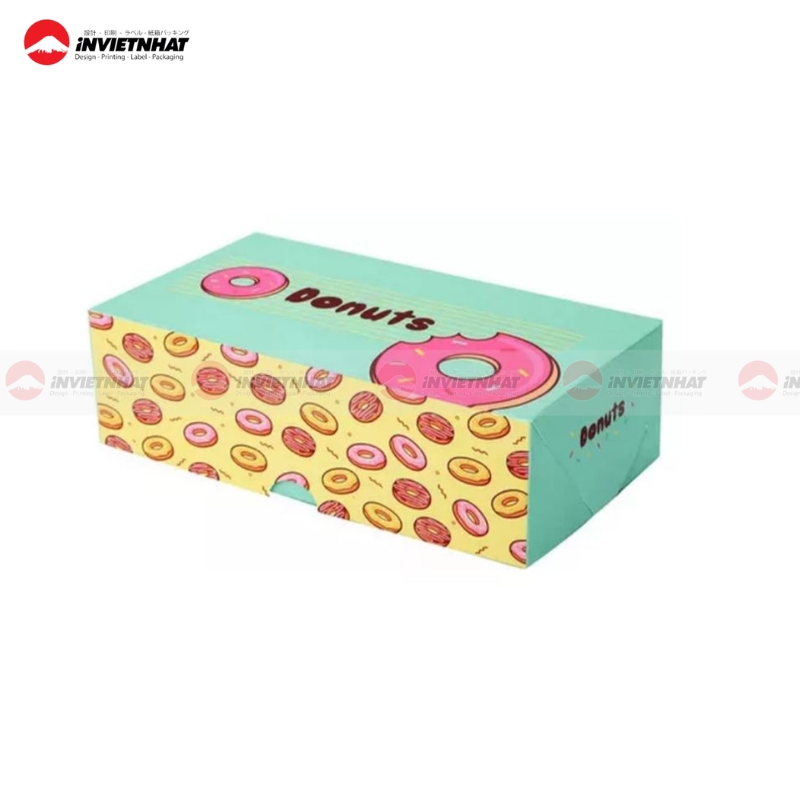 hộp giấy đựng donut mẫu mới