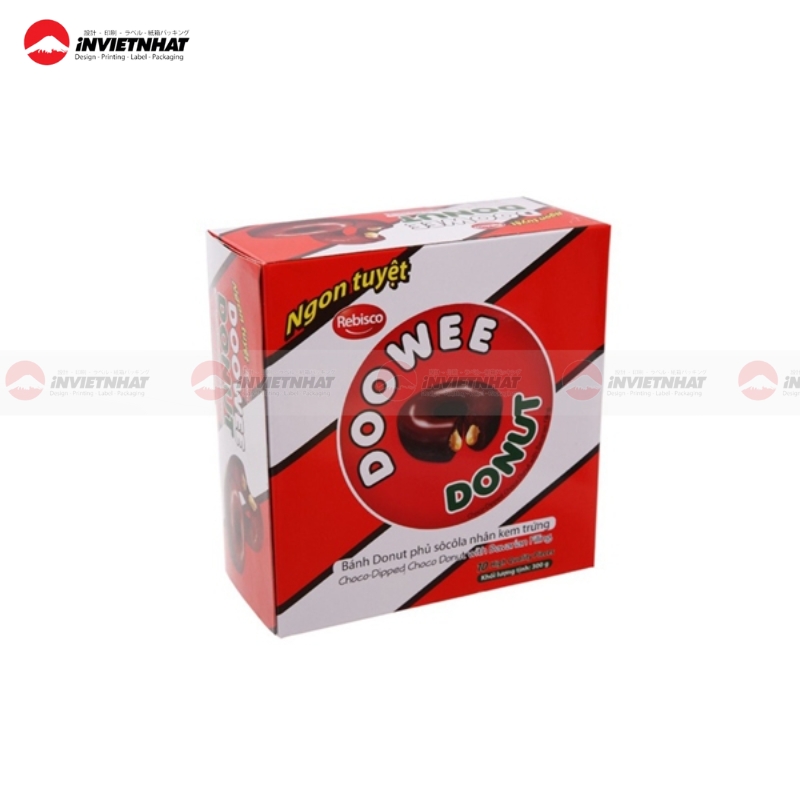 hộp giấy đựng donut thương hiệu