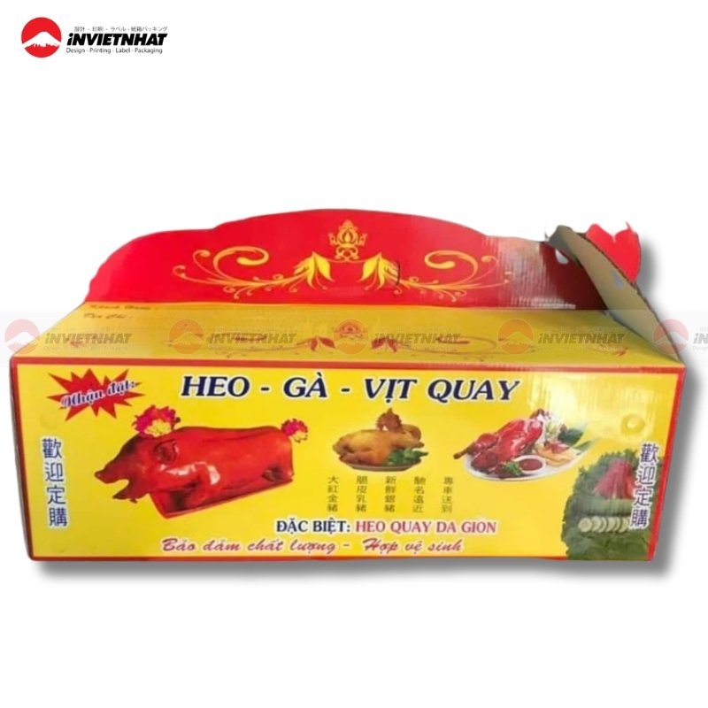 hộp giấy đựng heo quay an toàn