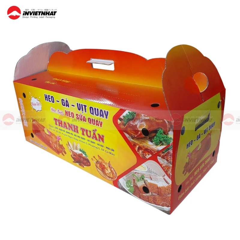 hộp giấy đựng heo quay chuyên dụng