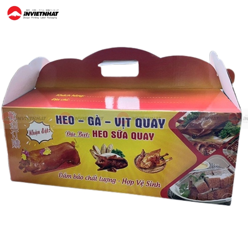 hộp giấy đựng heo quay mẫu mã đẹp