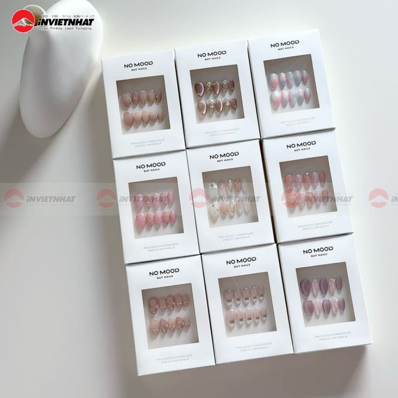 hộp giấy đựng nail box 10 cái