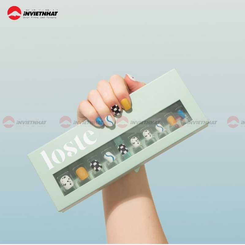 hộp giấy đựng nail box dài