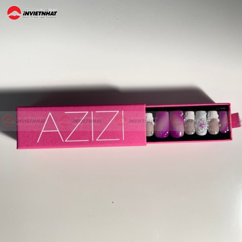 hộp giấy đựng nail box hồng