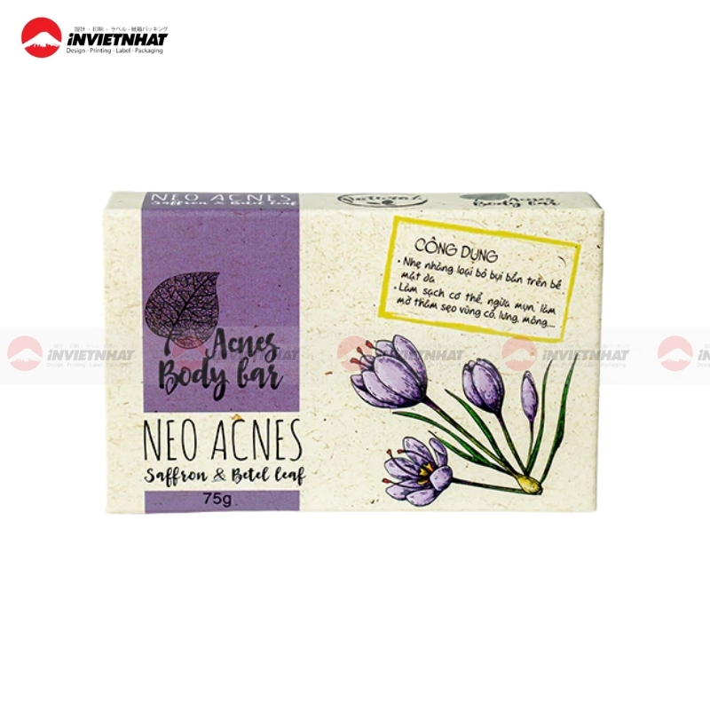 hộp giấy đựng xà phòng trị mụn