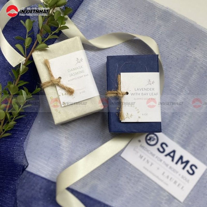 hộp giấy đựng xà phòng vintage