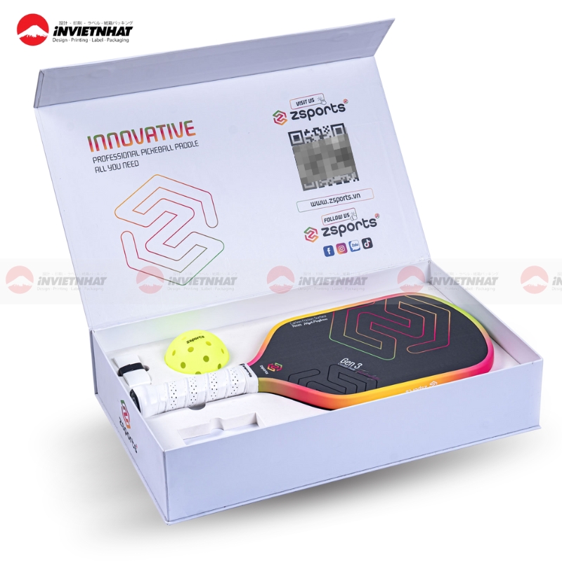 Hộp nắp nam châm đựng vợt pickleball