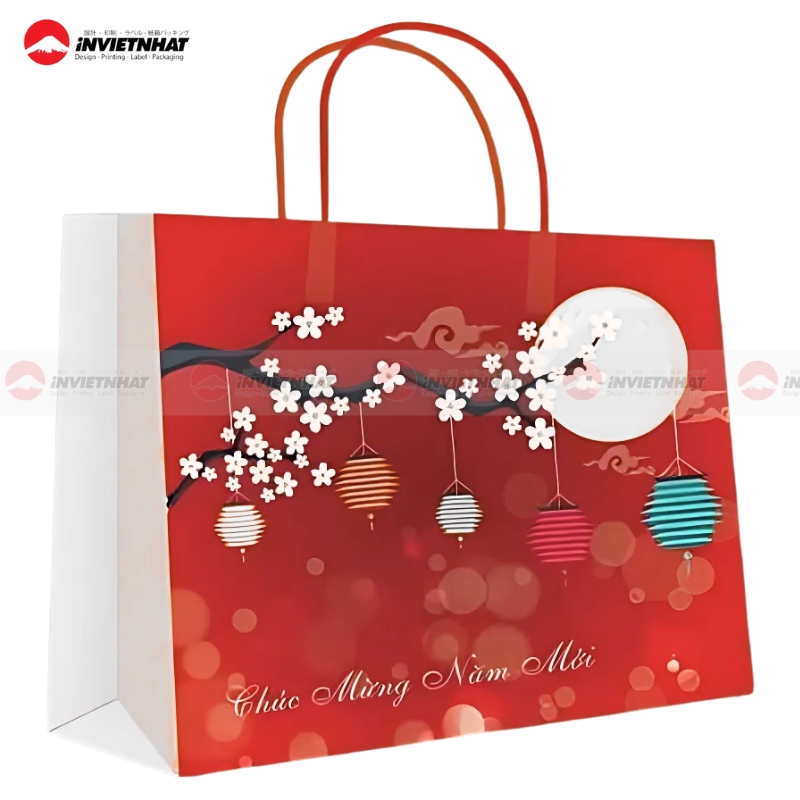 tui giay chuc Mau mung nam moi mau do