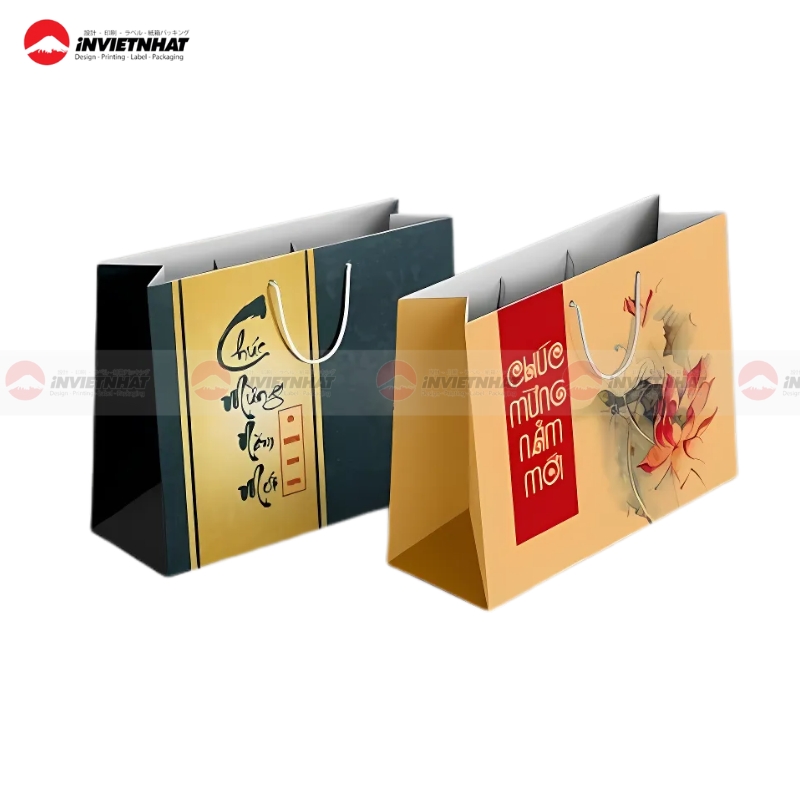 túi giấy chúc mừng năm mới hiện đại