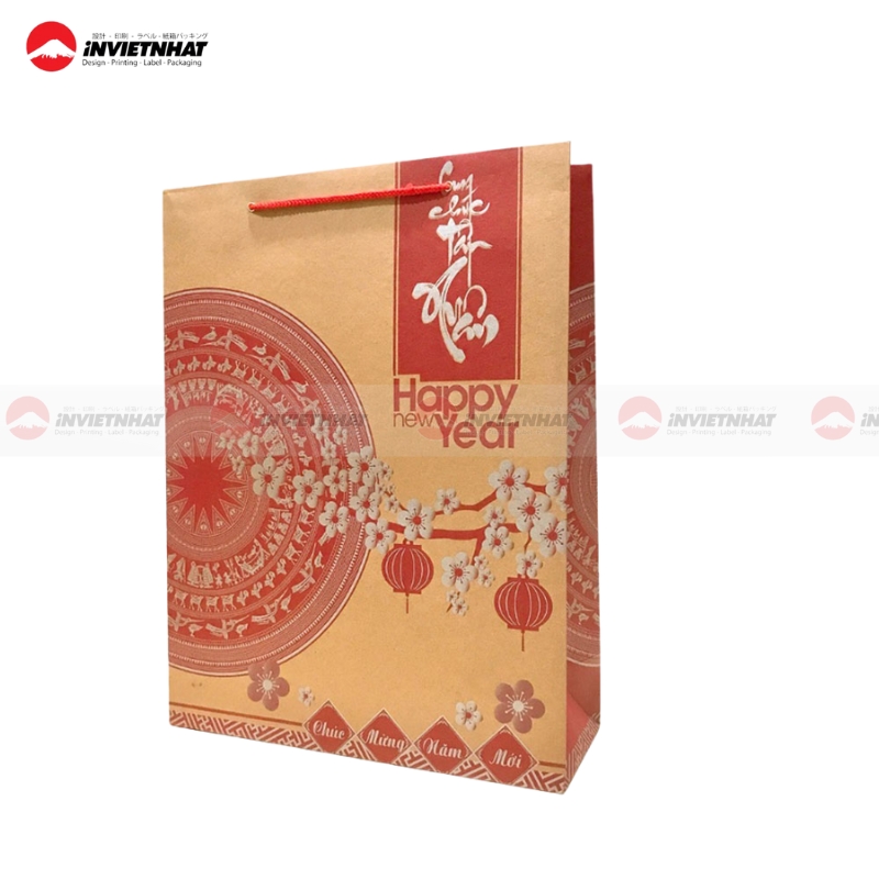 túi giấy kraft chúc mừng năm mới