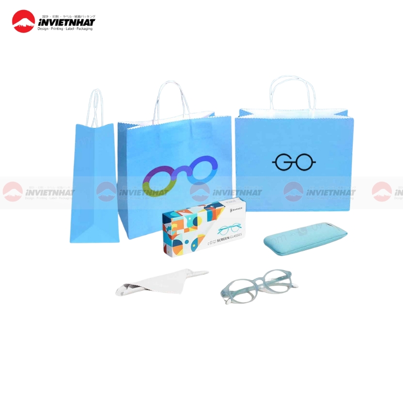 túi giấy mắt kính có quai