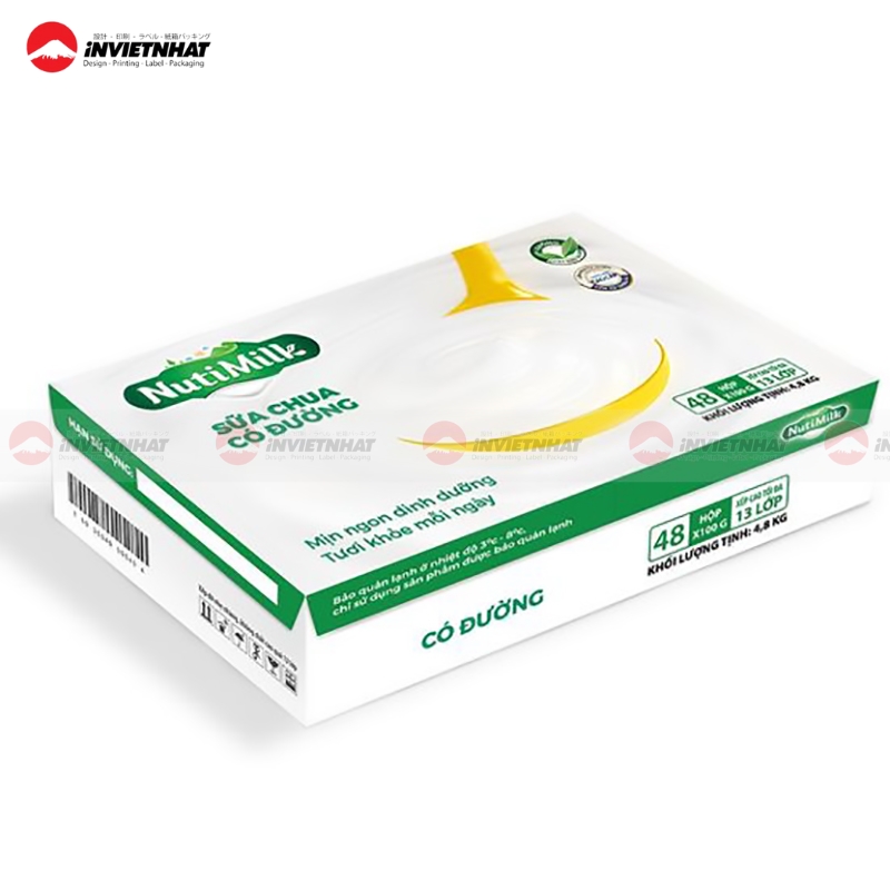 25+ Mẫu hộp giấy đựng sữa chua ĐẸP, chất liệu an toàn 35 Hộp giấy đựng sữa chua chất lượng