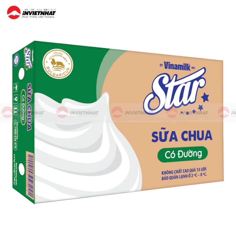 25+ Mẫu hộp giấy đựng sữa chua ĐẸP, chất liệu an toàn 44 Hộp giấy sữa chua đóng gói