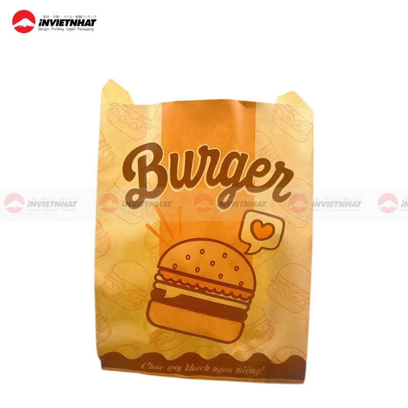 Tui giay dung banh mi Burger