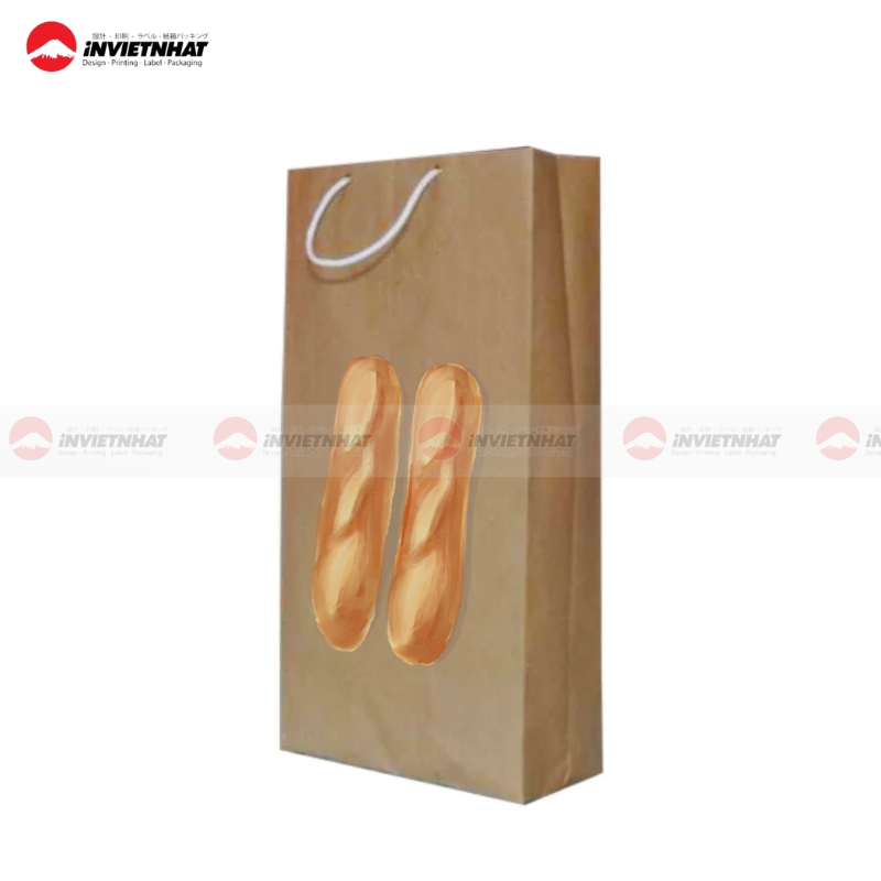 35+ Mẫu in túi giấy đựng bánh mì GIÁ RẺ thiết kế đẹp tại TPHCM 36 Tui giay dung banh mi co quai