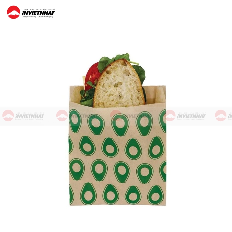 35+ Mẫu in túi giấy đựng bánh mì GIÁ RẺ thiết kế đẹp tại TPHCM 30 Tui giay dung banh mi kep