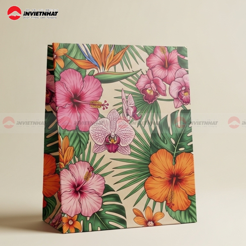 Túi giấy hoa văn hoa