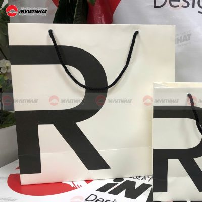 Tui giay kraft trang in 1 mau