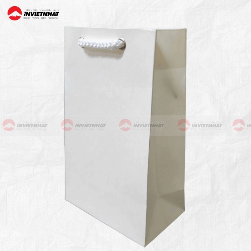 mẫu túi giấy trắng mini