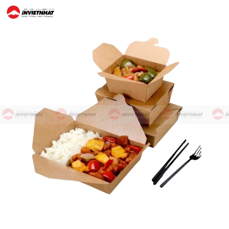 15+ Mẫu hộp giấy đựng xôi TIỆN DỤNG, giá rẻ 17 hộp đựng xôi mang đi