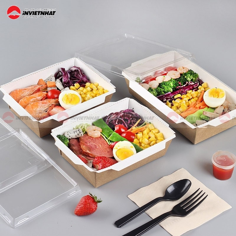 15+ Mẫu hộp giấy đựng xôi TIỆN DỤNG, giá rẻ 25 hộp giấy Kraft đựng xôi