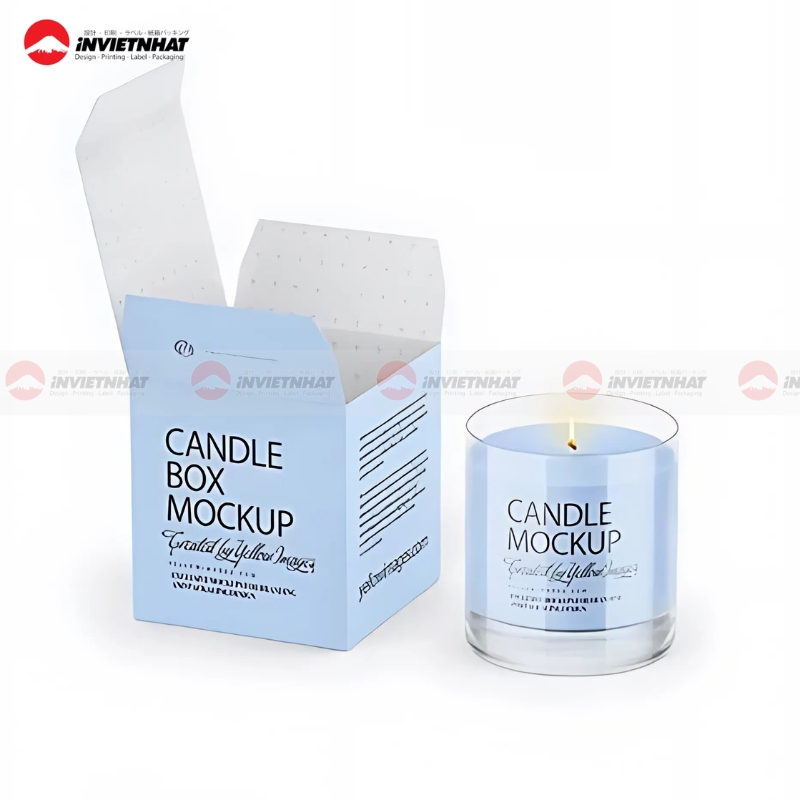 hộp giấy đựng nến thơm độc đáo