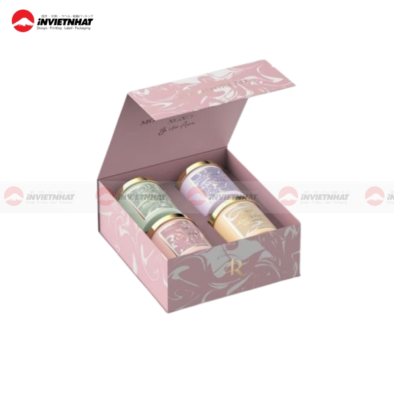 hộp giấy đựng nến thơm thiết kế