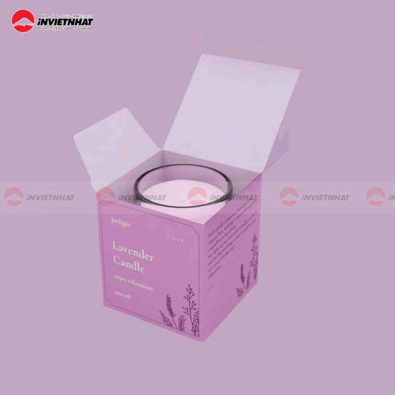 hộp giấy đựng nến thơm vuông