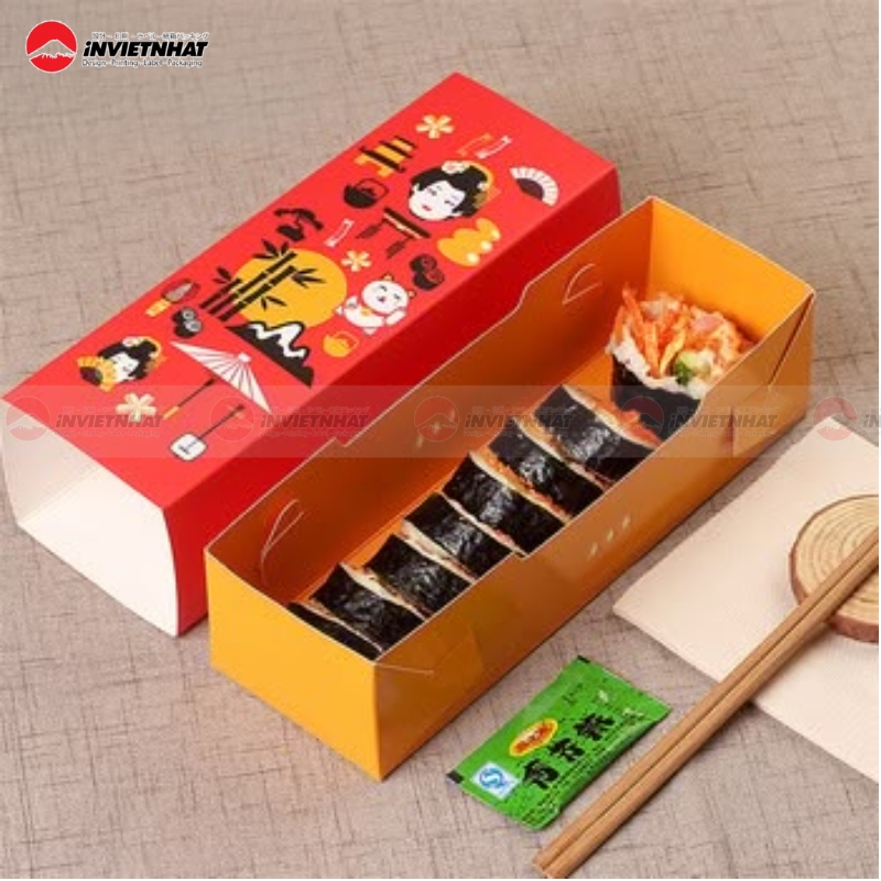 hộp giấy đựng sushi cao cấp