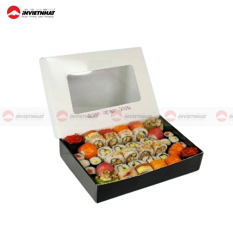 hộp giấy đựng sushi dùng một lần