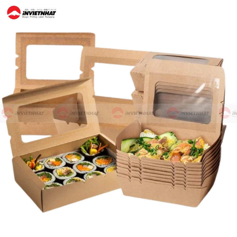hộp giấy đựng sushi mang đi