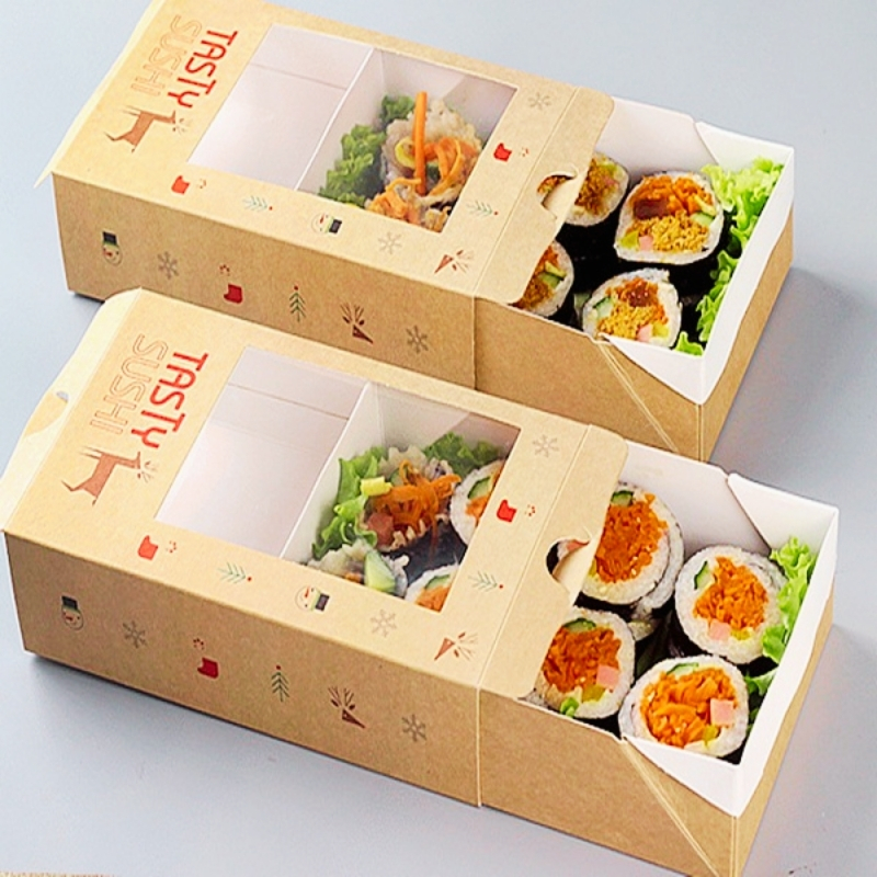 hộp giấy đựng sushi tiện lợi