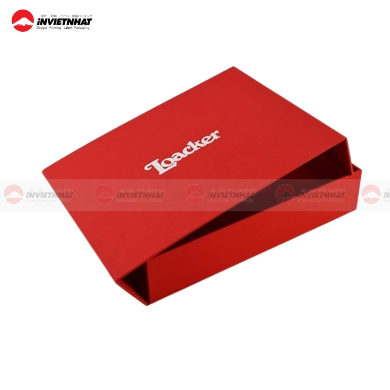 hộp giấy màu đỏ độc đáo