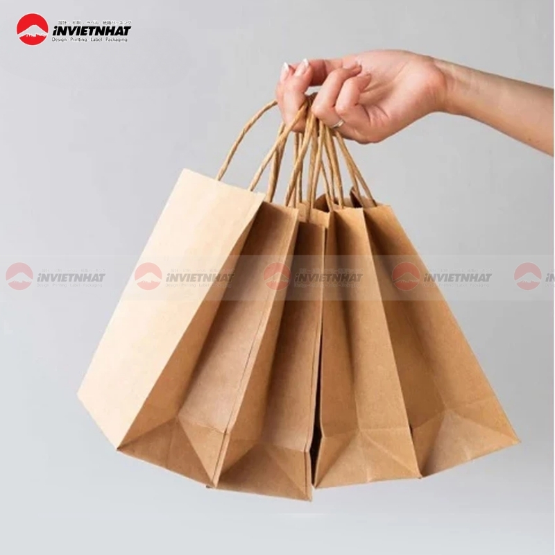 11+ Mẫu túi giấy take away ĐẸP, chắc chắn & an toàn thực phẩm 9 List túi giấy Kraft take away
