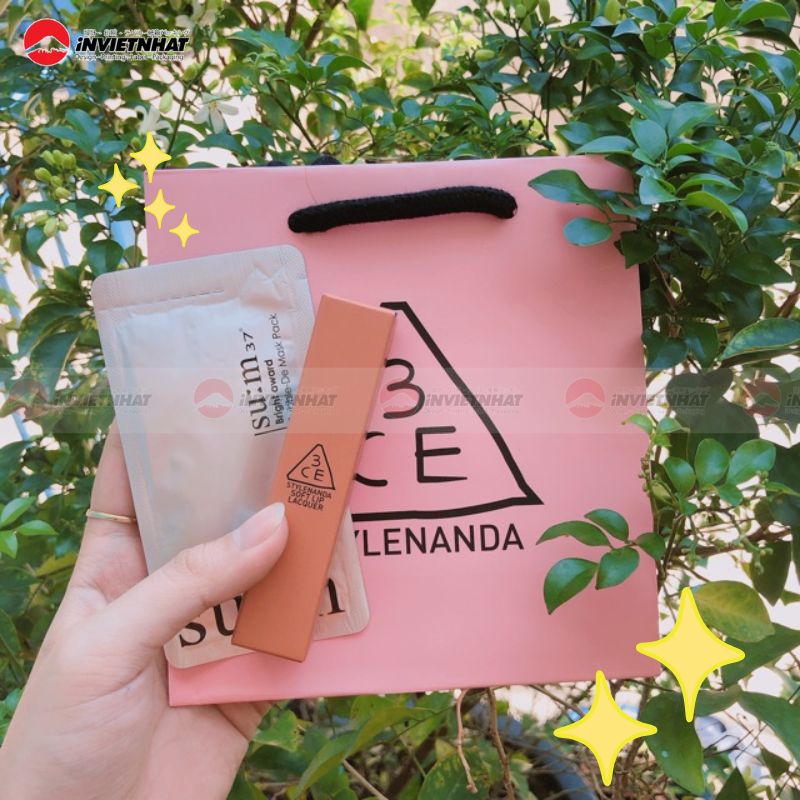 Túi giấy 3CE hồng Korea