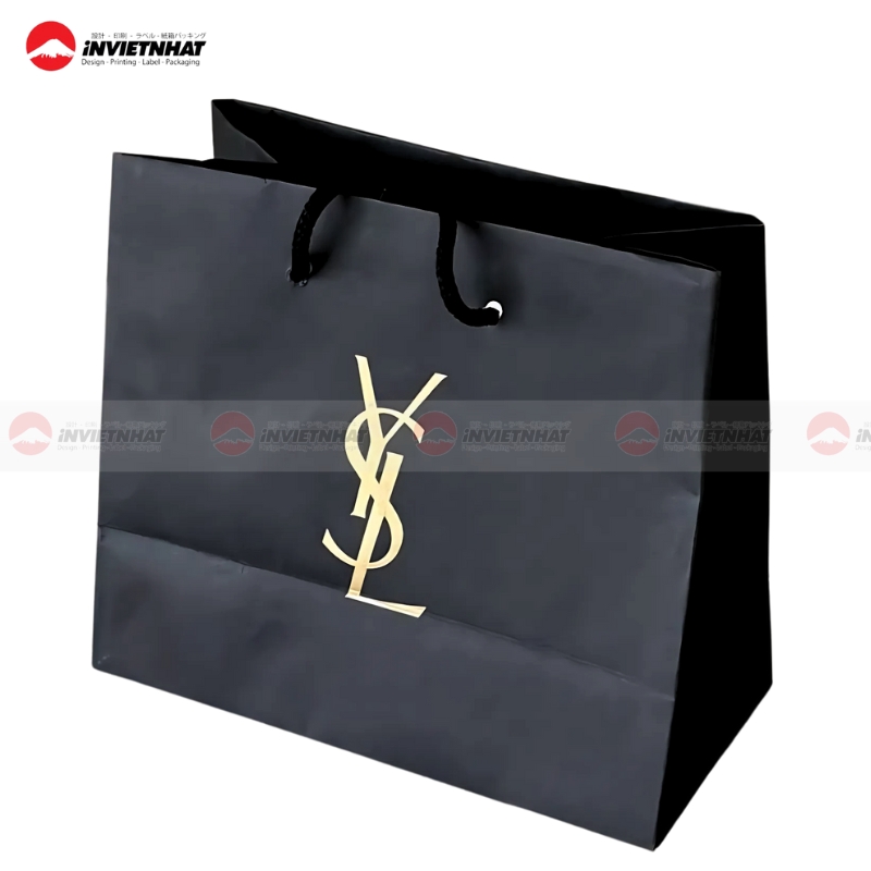 tui giay YSL logo vang