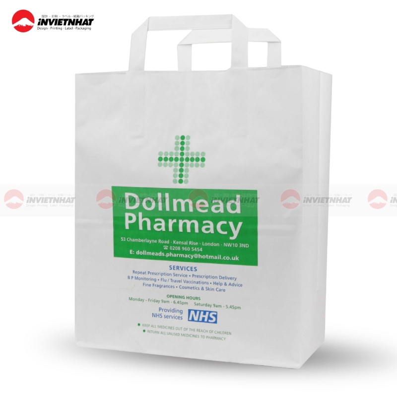 tui giay dung thuoc co quai