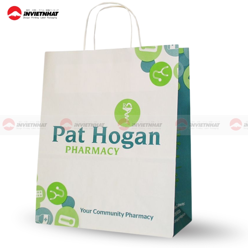 tui giay dung thuoc tay co quai