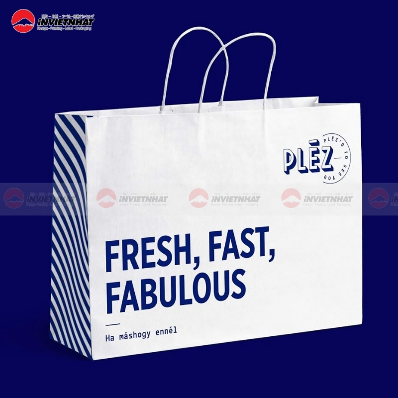 11+ Mẫu túi giấy take away ĐẸP, chắc chắn & an toàn thực phẩm 5 Túi giấy mang đi