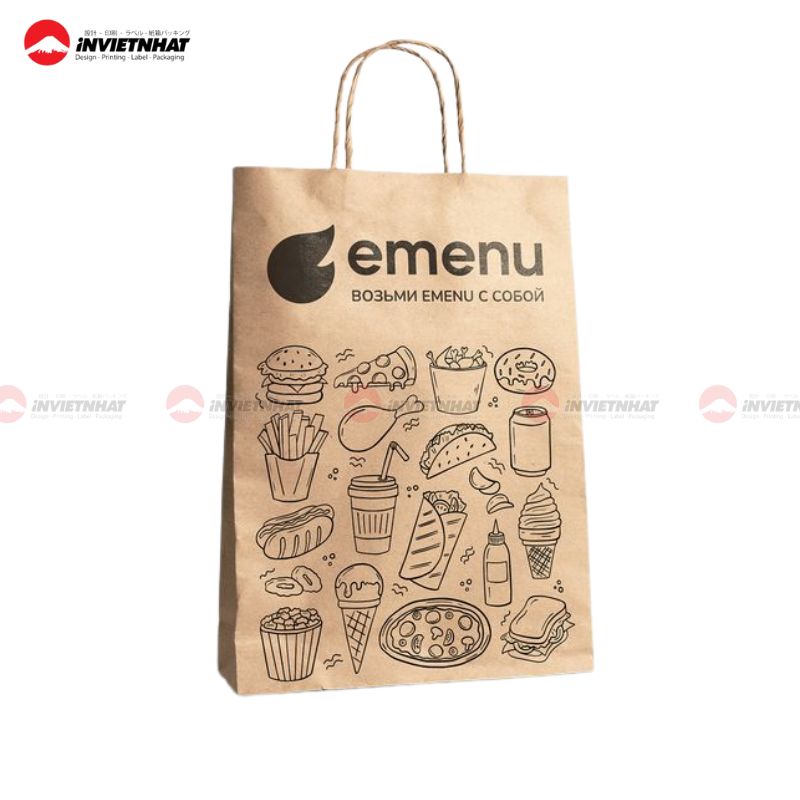 11+ Mẫu túi giấy take away ĐẸP, chắc chắn & an toàn thực phẩm 14 túi giấy take away 2