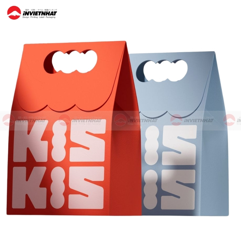 11+ Mẫu túi giấy take away ĐẸP, chắc chắn & an toàn thực phẩm 12 Túi giấy take away in logo