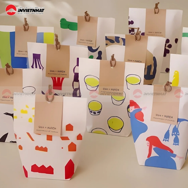 17+ Mẫu túi giấy gói hàng ĐẸP, chất liệu tốt, nhiều size 23 tui goi da dang