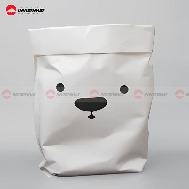 tui goi hinh gau trang