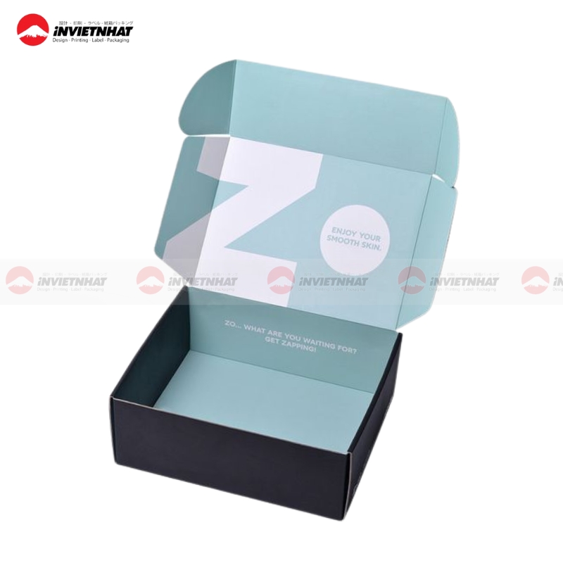Mẫu hộp giấy Duplex 1 mặt lưng xám