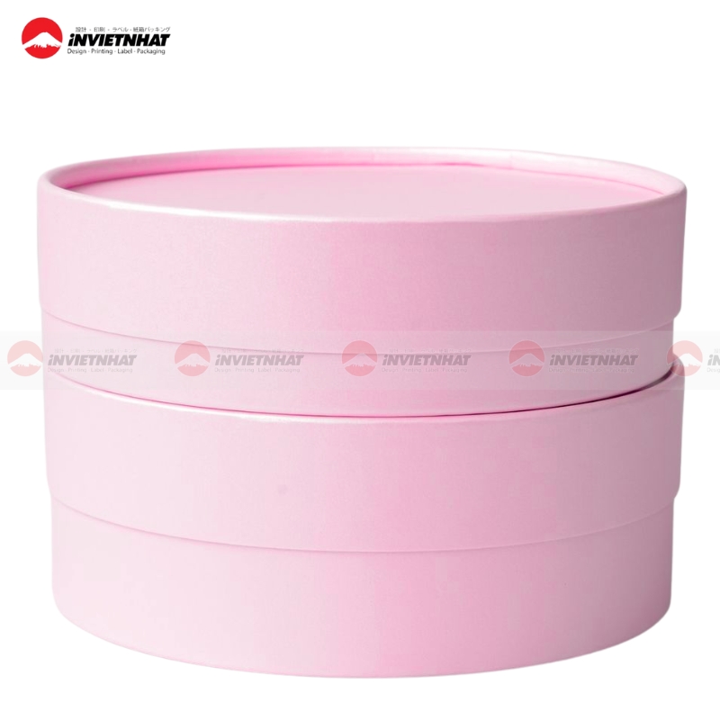 Hop giay mau hong hinh tron D3