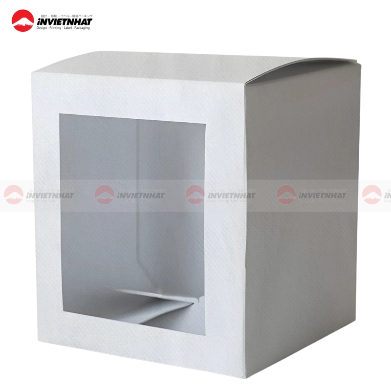 Hop giay mau trang hinh dang dac biet