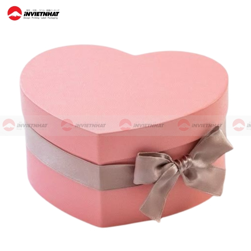 11+ Mẫu hộp giấy hình trái tim LÃNG MẠN & cao cấp 19 Hop giay trai tim ivory